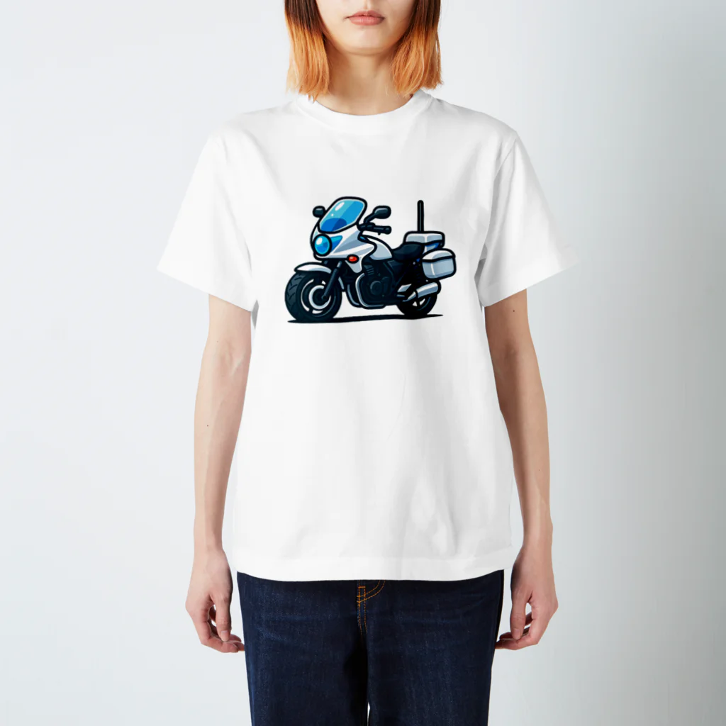 takejijiのAIで描いた白バイ Regular Fit T-Shirt