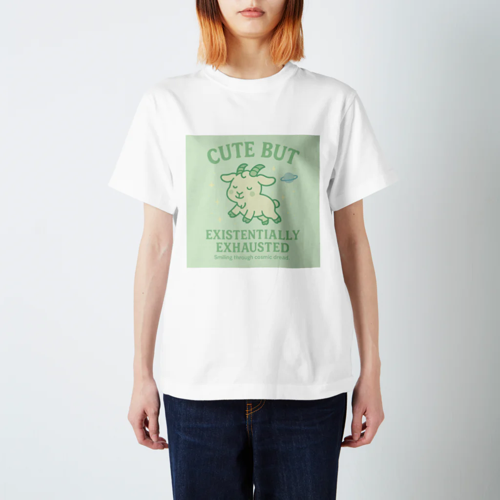 CUTE BUT EXISTENTIALLY EXHAUSTEDのCUTE BUT EXISTENTIALLY EXHAUSTED – ゆるやぎ宇宙Tシャツ Regular Fit T-Shirt