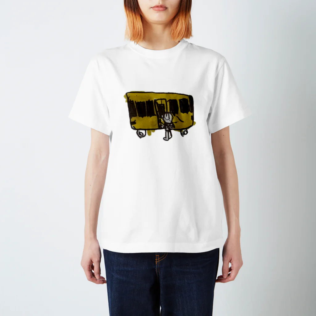 ASD そうちゃんの絵たちのそうちゃんとスクールバス Regular Fit T-Shirt