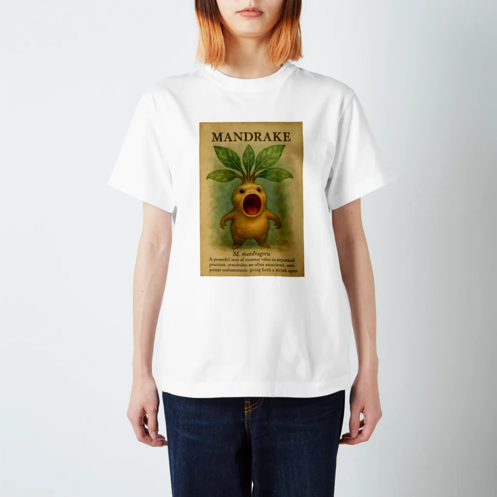 beastyの魔法植物図鑑「マンドレイク」イラスト Regular Fit T-Shirt