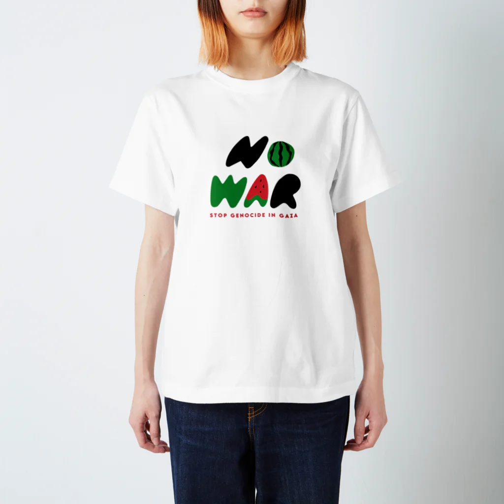 The tiny inconvenience storeのNO WAR / STOP GENOCIDE IN GAZA パレスチナ Regular Fit T-Shirt
