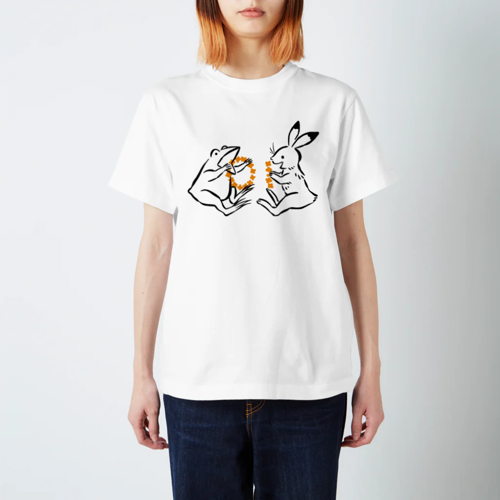 しきいろの鳥獣戯画(ポップ) Regular Fit T-Shirt
