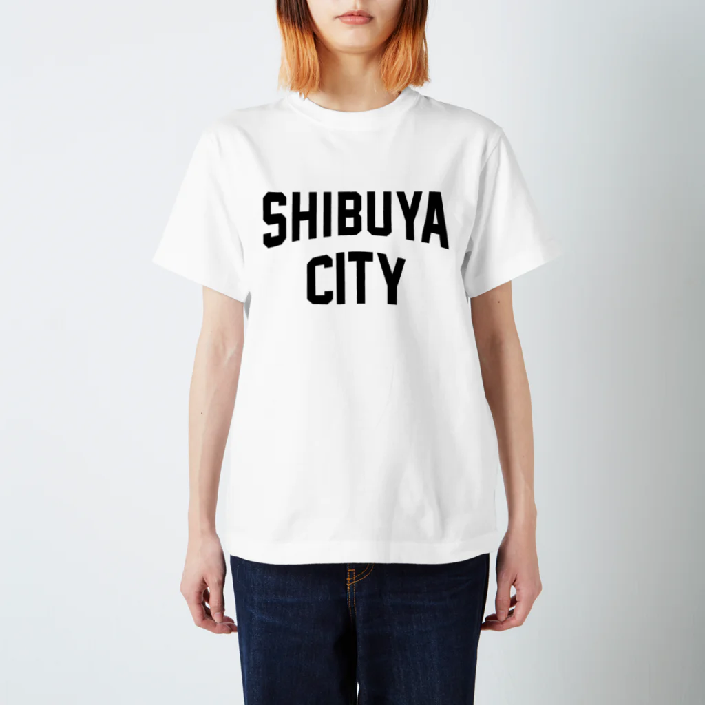 JIMOTOE Wear Local Japanの渋谷区 SHIBUYA WARD ロゴブラック Regular Fit T-Shirt