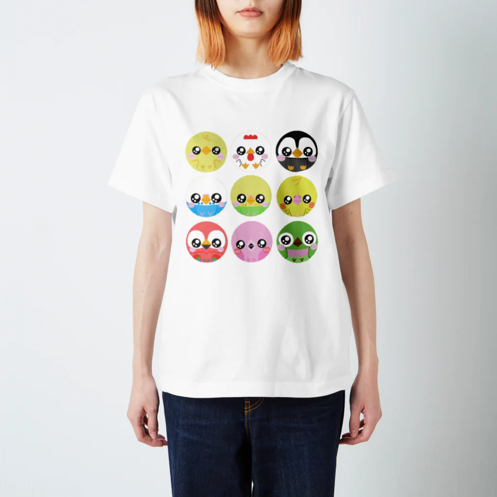 さくらんぼのまんまる鳥さん Regular Fit T-Shirt