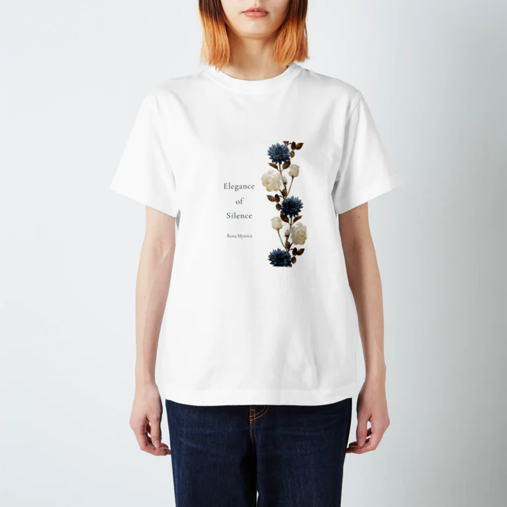 Rosa Mysticaのダリア＆ローズ nostalgic blue Regular Fit T-Shirt