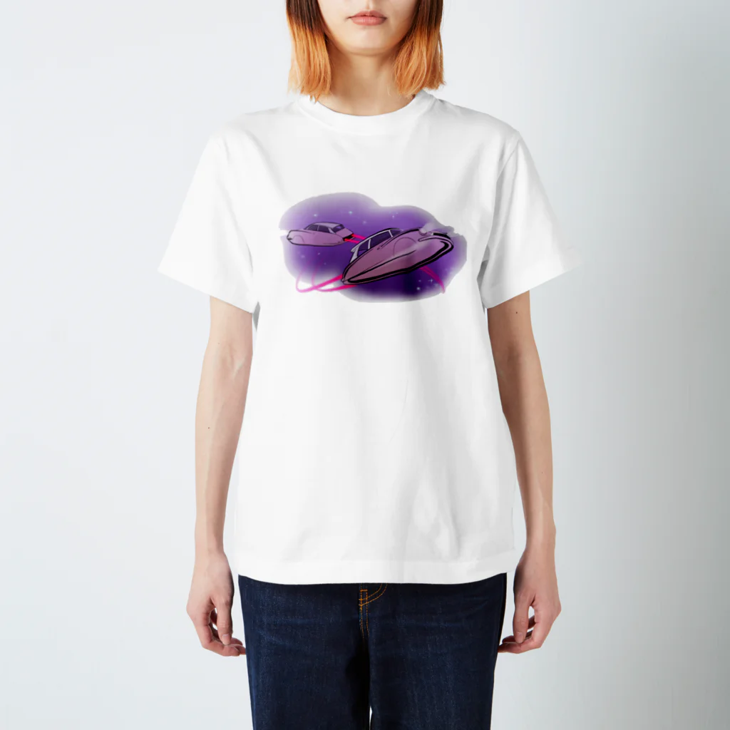ジョンの乗り物イラストのDreamSpaceship Regular Fit T-Shirt