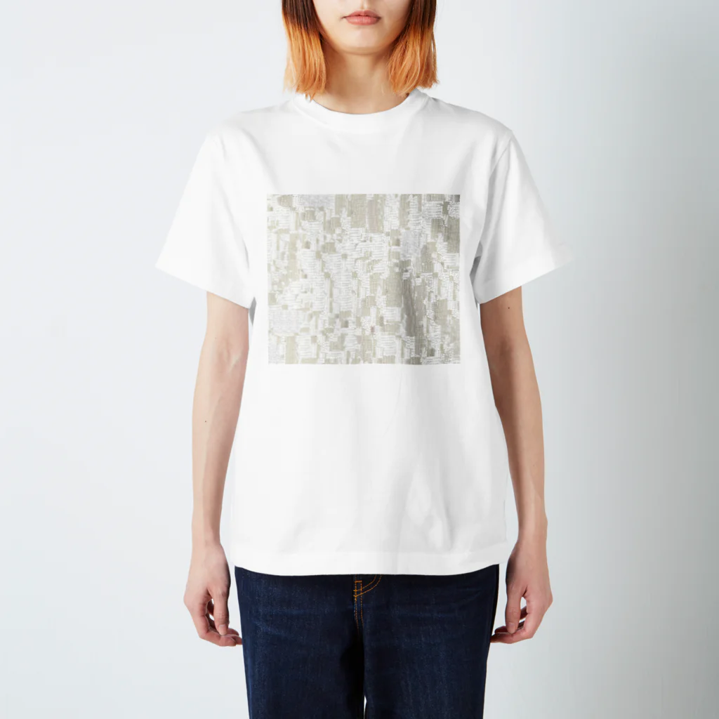 SHOP AKAONIのシンプル手編みっぽい柄 Regular Fit T-Shirt