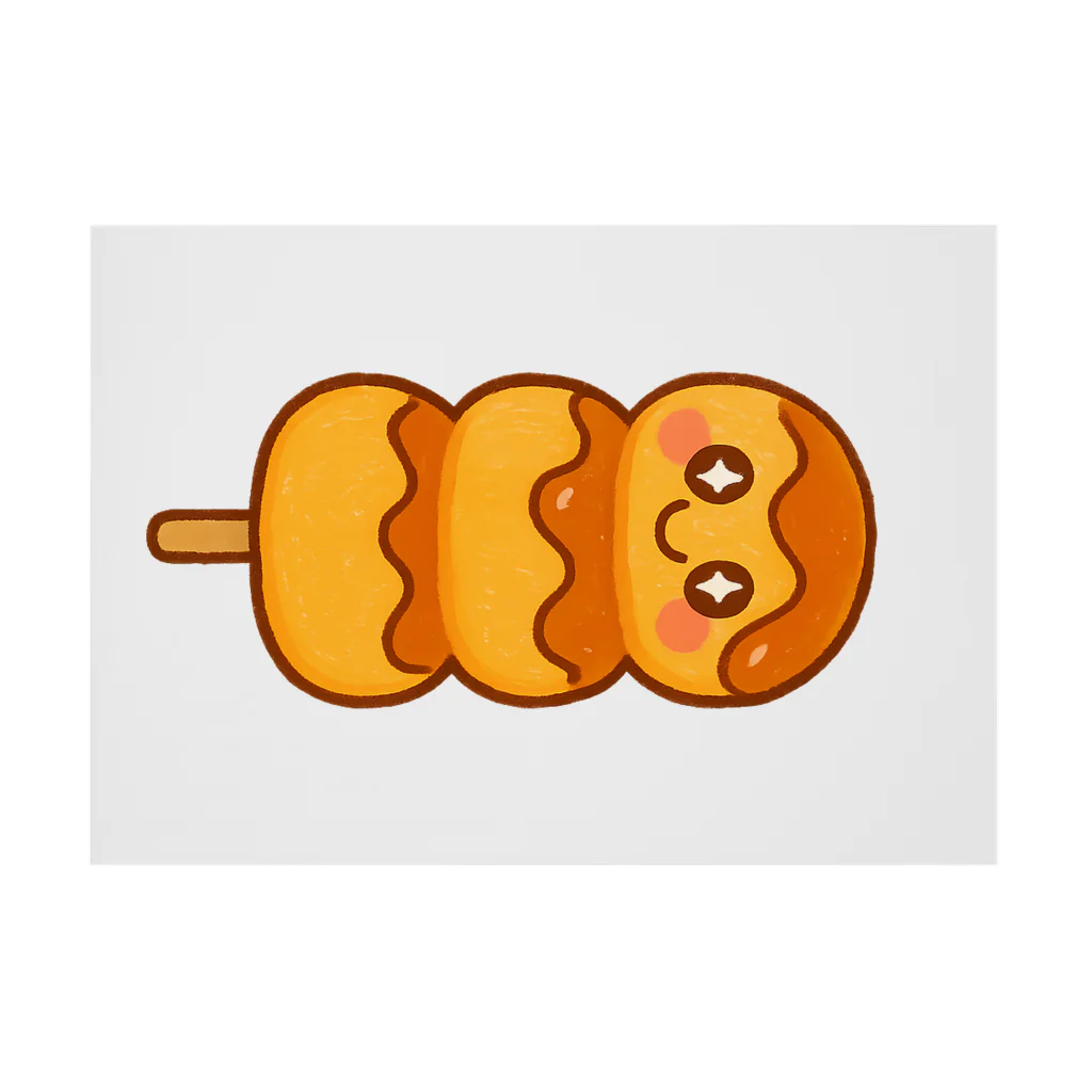 harapeko-purinのはらぺこみたらし団子 Stickable Poster :horizontal position