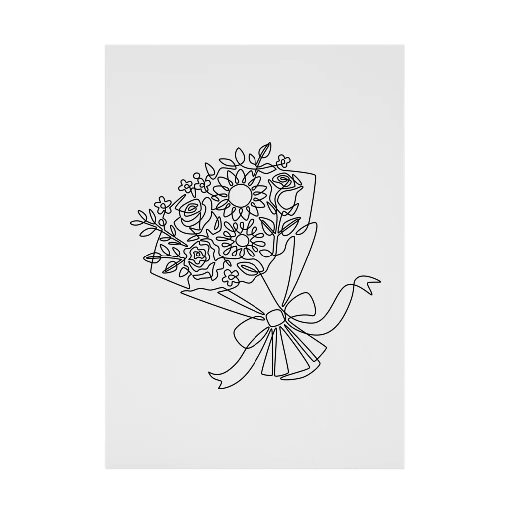 Sowaの一筆書き：花束 Stickable Poster