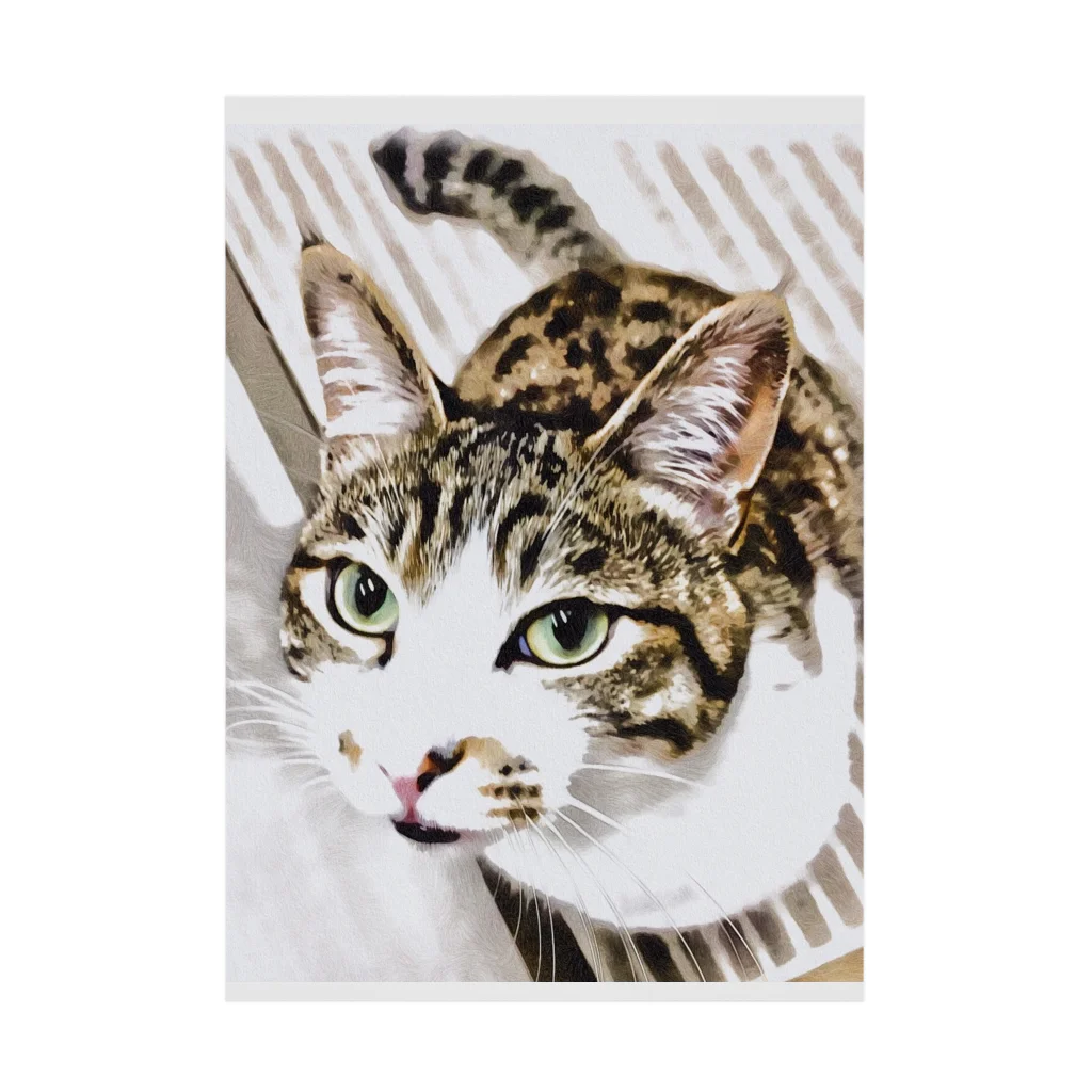 キジトラ白ハチワレ猫さん / キジトラ白ハチワレ猫だらけ！！ ( Rinmin5656 )の吸着ポスター通販 ∞ SUZURI（スズリ）