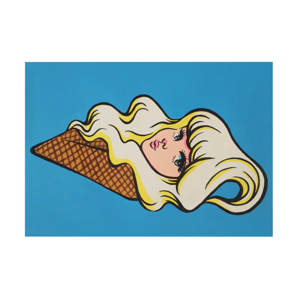 ソーメンズのソフトクリームガール Stickable Poster :horizontal position