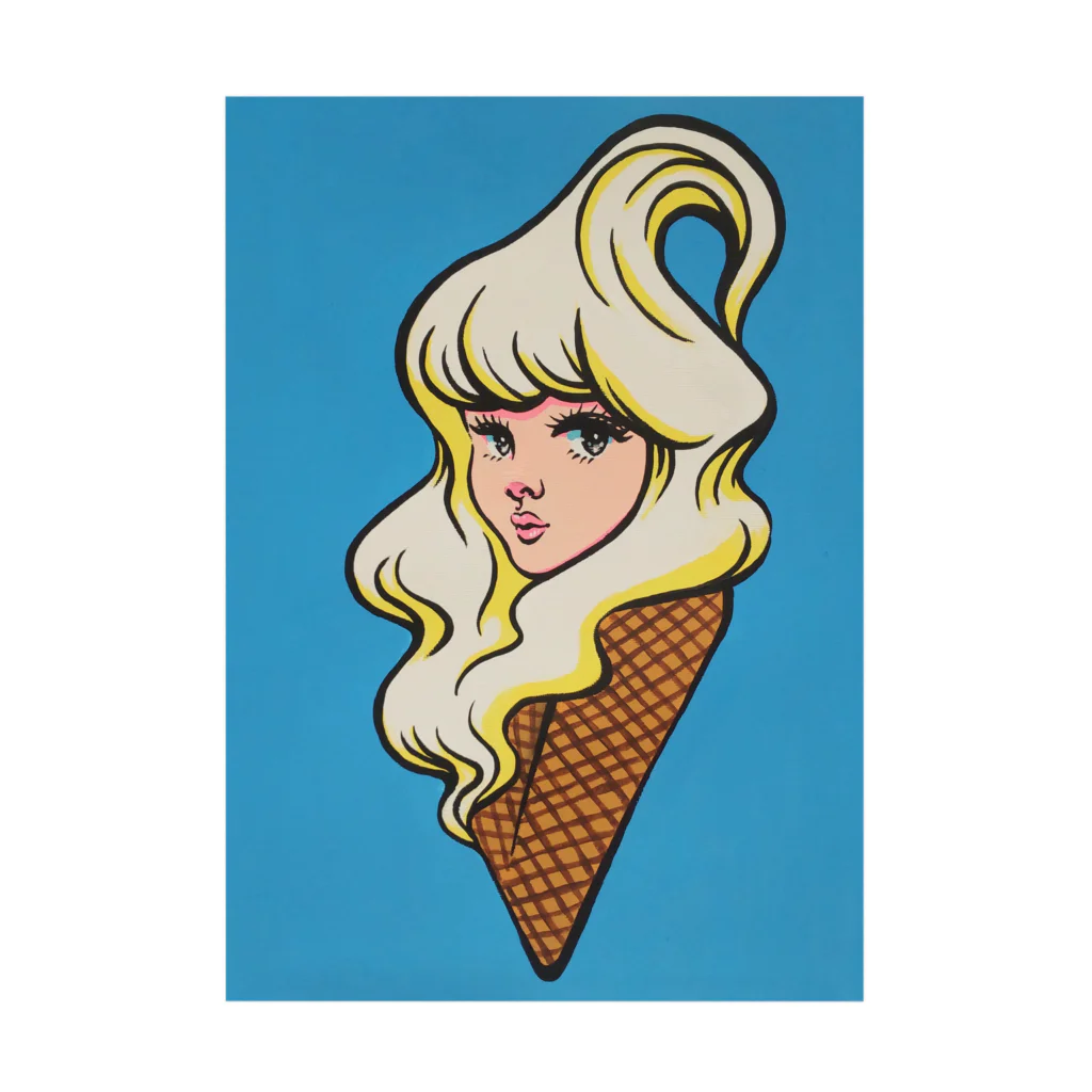 ソーメンズのソフトクリームガール Stickable Poster