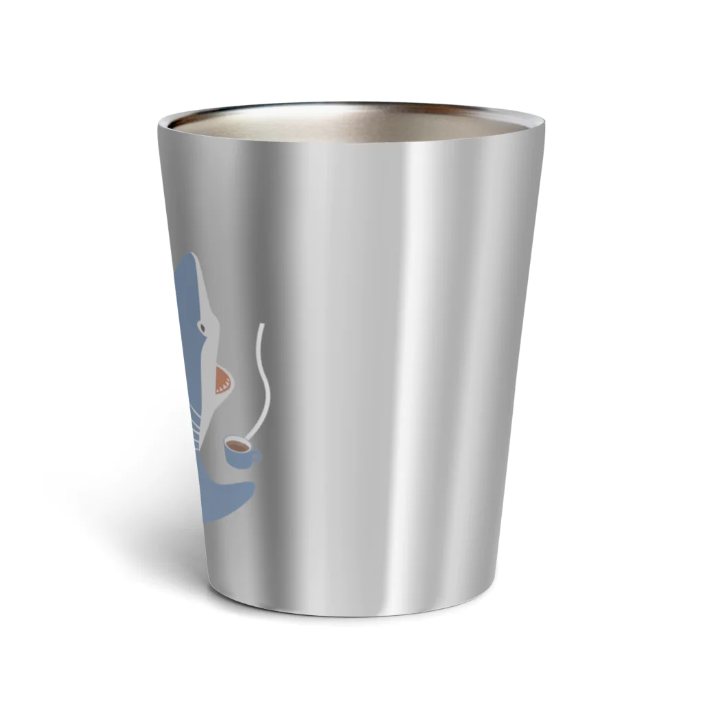 さかたようこ / サメ画家のほっとひと息サメ | 青 Thermo Tumbler