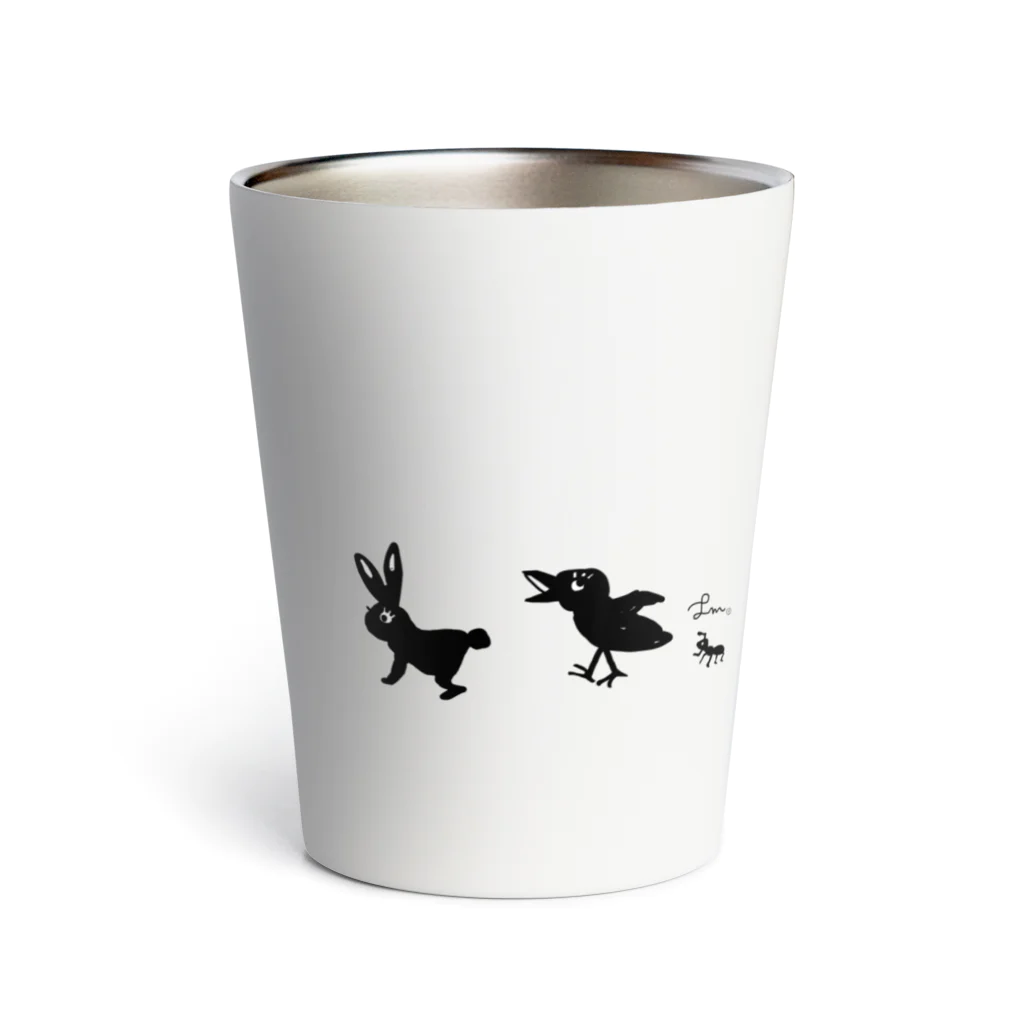 planet_lilyのそういえばUK とりもうさぎも Thermo Tumbler