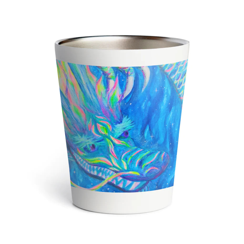 龍アート🐉の虹龍宇宙の旅 Thermo Tumbler
