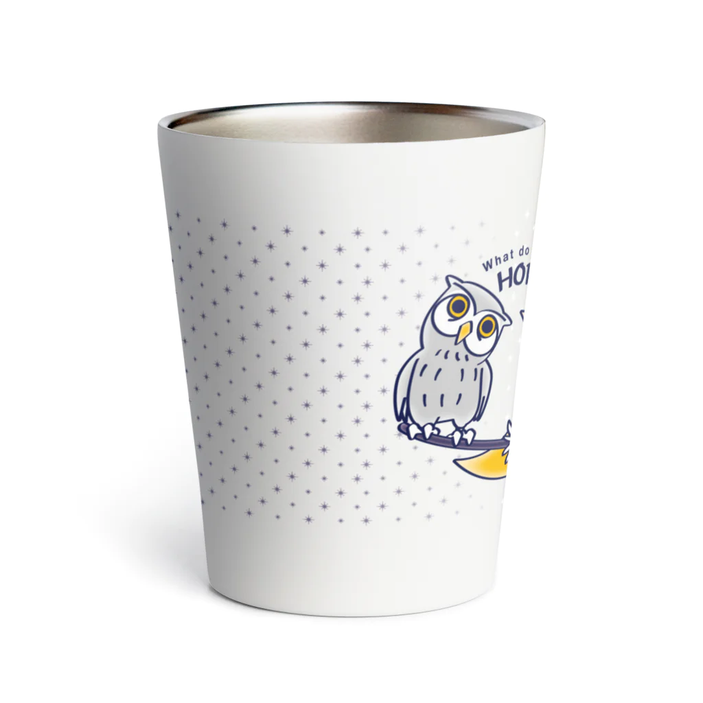 イラスト MONYAAT のCT72 夜の誘惑 HORNED OWL_E Thermo Tumbler