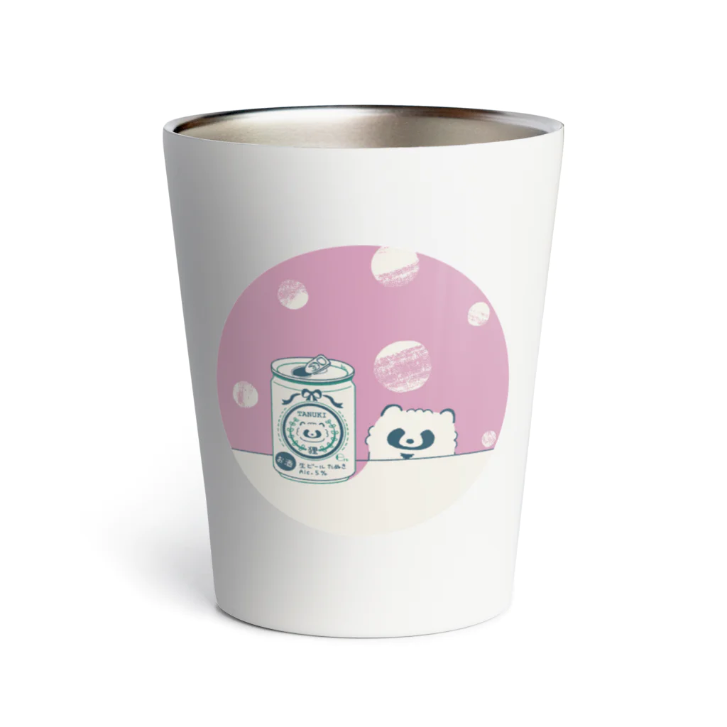 ジーナショップ(たぬき多め)のたぬきと生ビール Thermo Tumbler