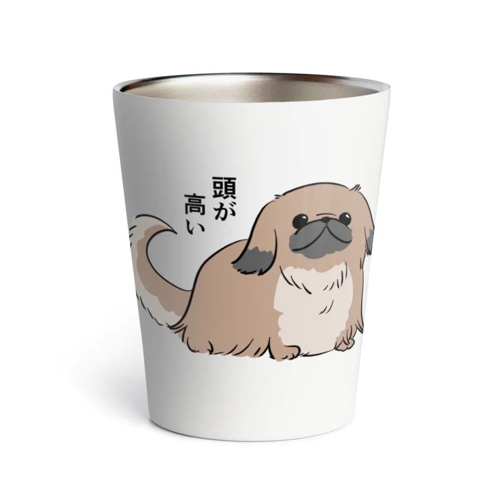 ペキニーズとかわんことか。の我が道を行くペキニーズ（フォーン） Thermo Tumbler