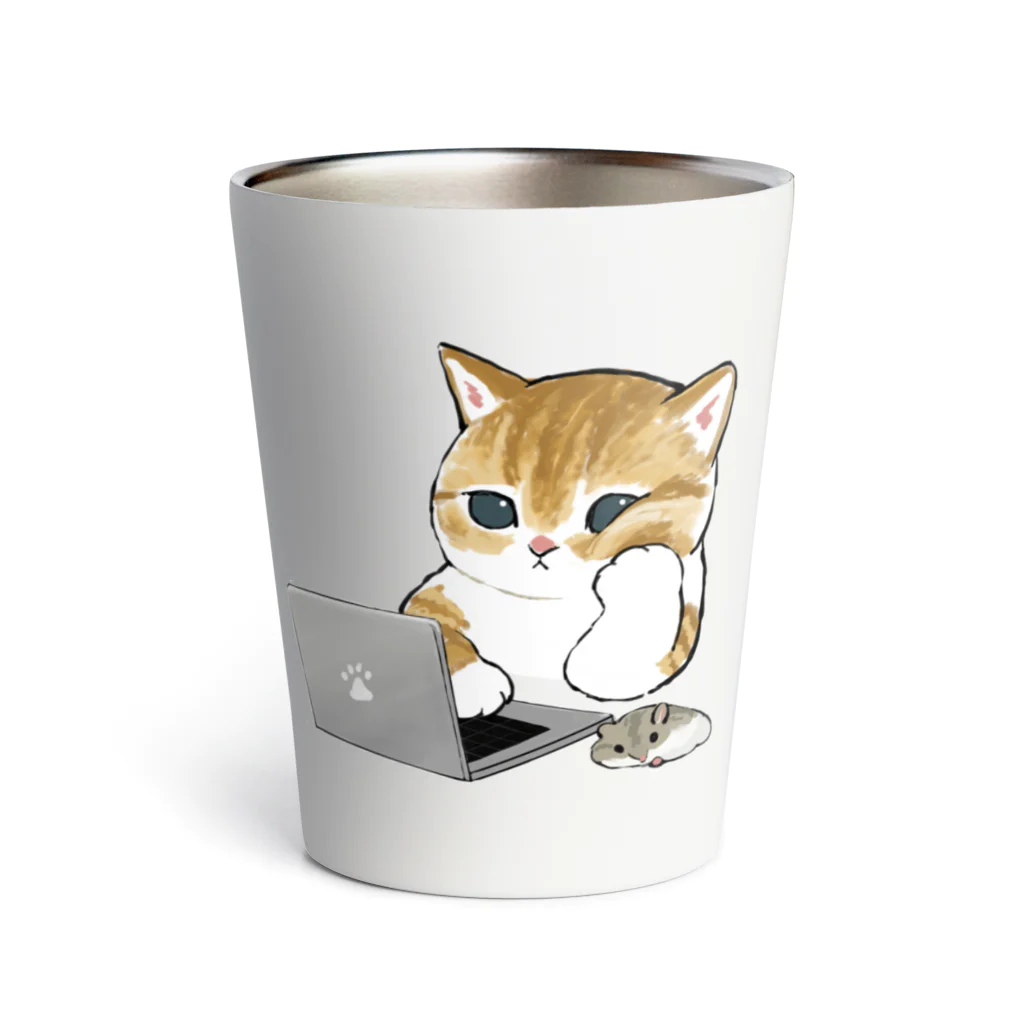 mofusandの在宅勤務にゃん Thermo Tumbler