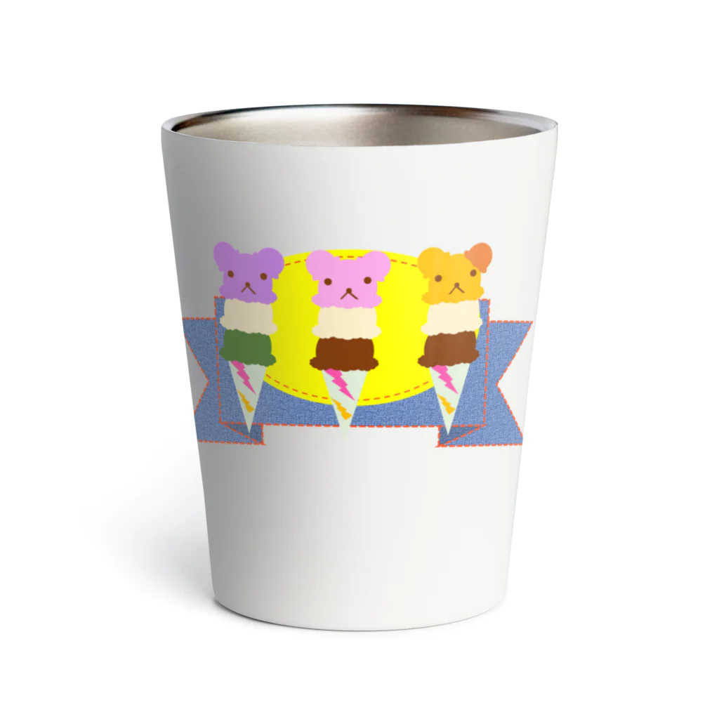 しろうめ庵ノSUZURIさんの昭和のファンシーアイスさん。 Thermo Tumbler