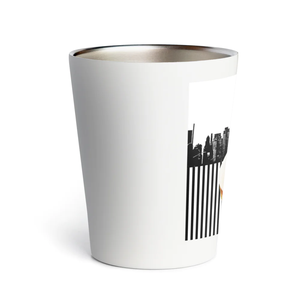 Lovecatfashionのモチ猫ちゃんホワイトチョコドーナツ Thermo Tumbler