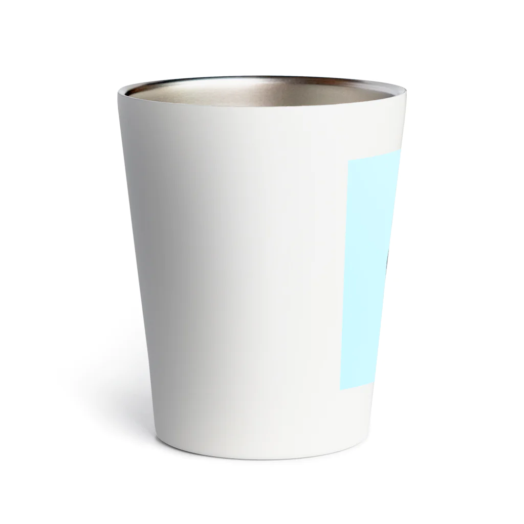日常のふてくされたネコくん(水色) Thermo Tumbler