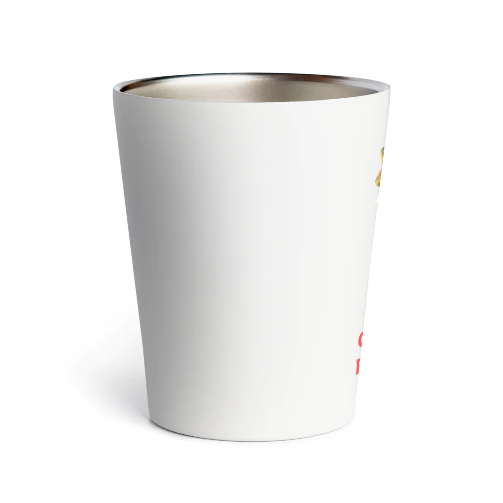 Mellow-Skyのシトリンの花びらとペリドットの葉 Thermo Tumbler