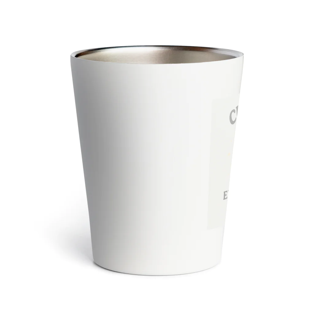 CUTE BUT EXISTENTIALLY EXHAUSTEDのCUTE BUT EXISTENTIALLY EXHAUSTED – ゆるぱん宇宙Tシャツ Thermo Tumbler