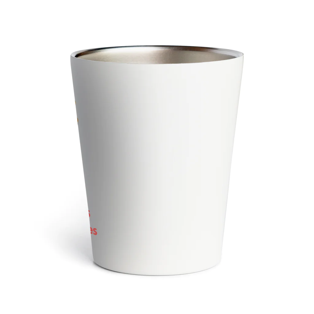 Mellow-Skyのシトリンの花びらとペリドットの葉 Thermo Tumbler