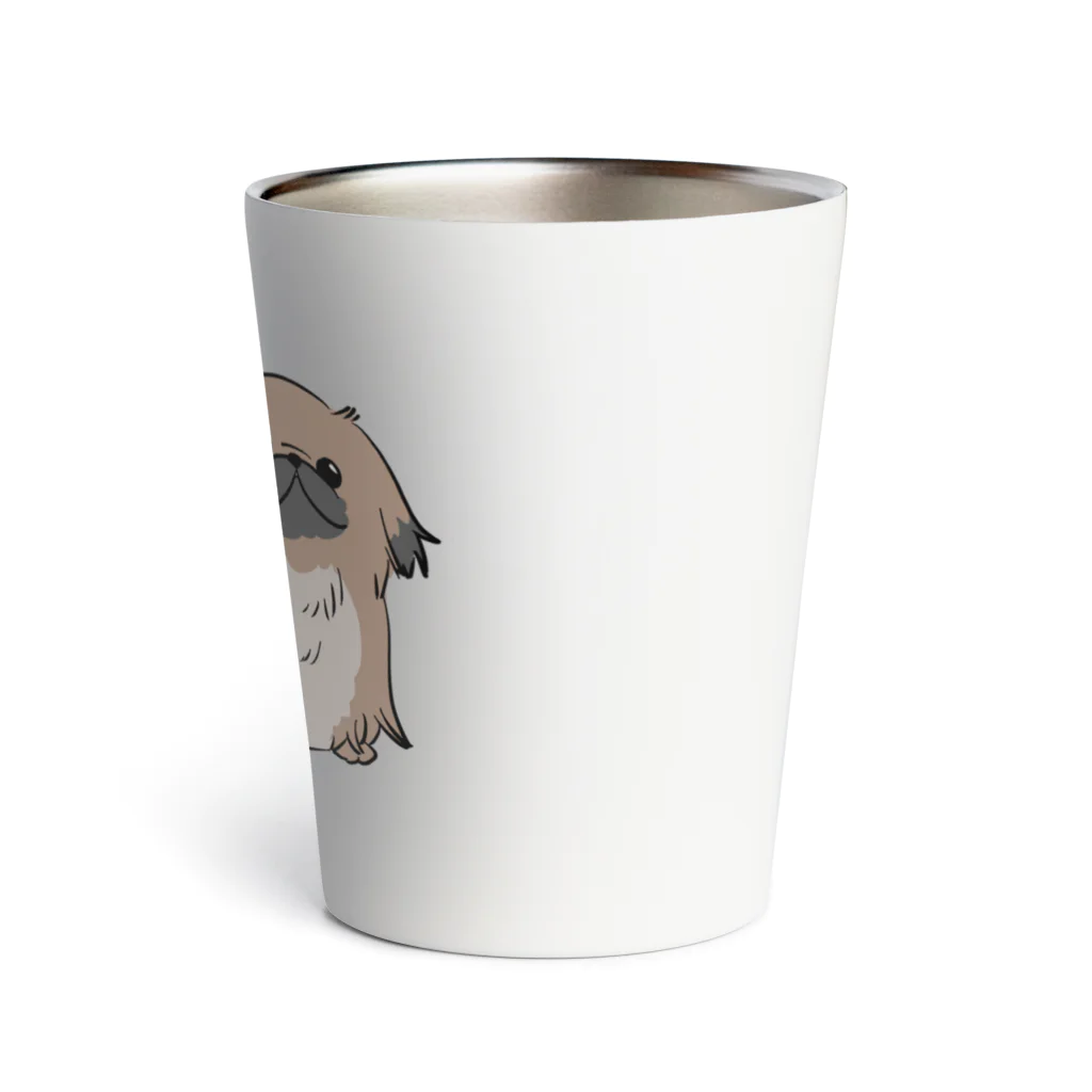 ペキニーズとかわんことか。の我が道を行くペキニーズ（フォーン） Thermo Tumbler