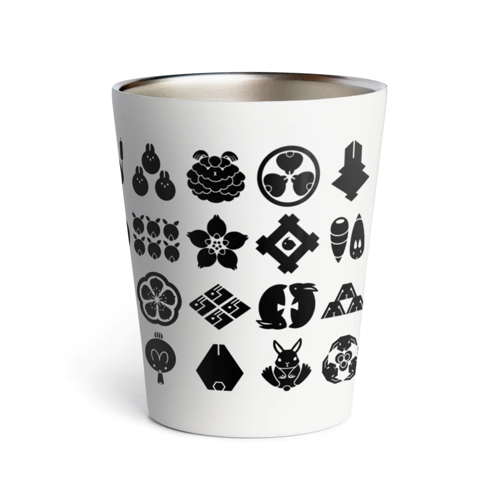大賀一五の店のうさぎの家紋 Thermo Tumbler