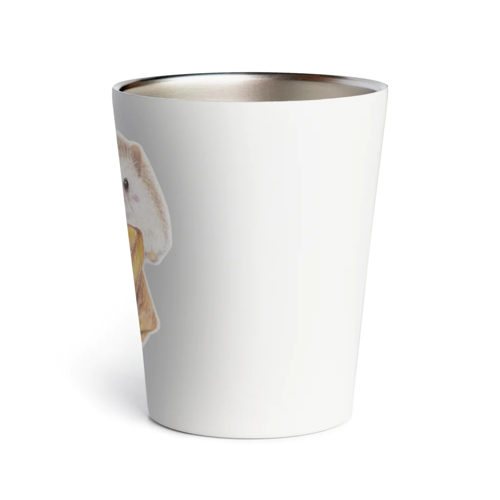 aiart aimiのハリちゃんとフレンチトースト(文字入り) Thermo Tumbler