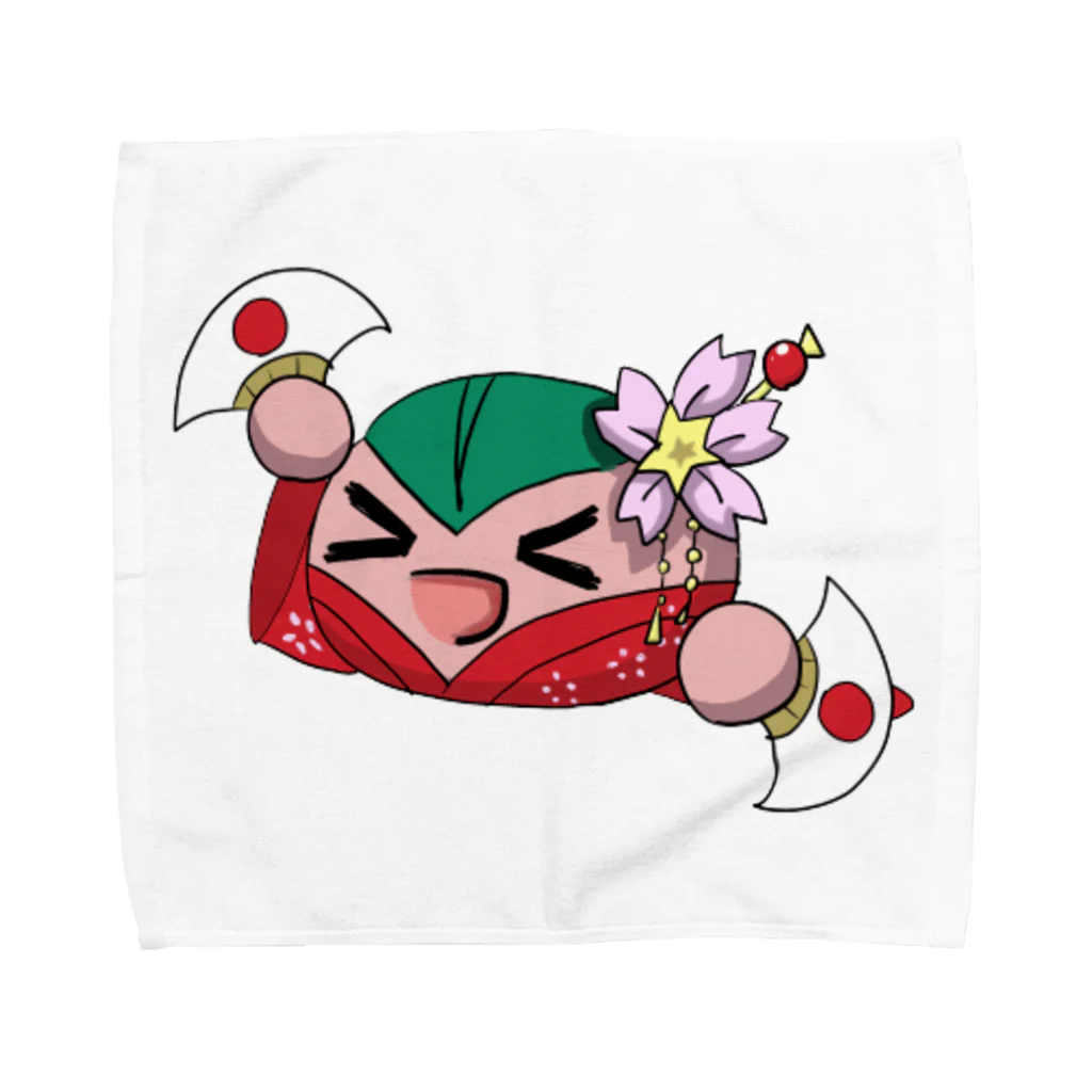 『桜モチ。彩』の晴れ着わっしょい桜モチ。さん Towel Handkerchief