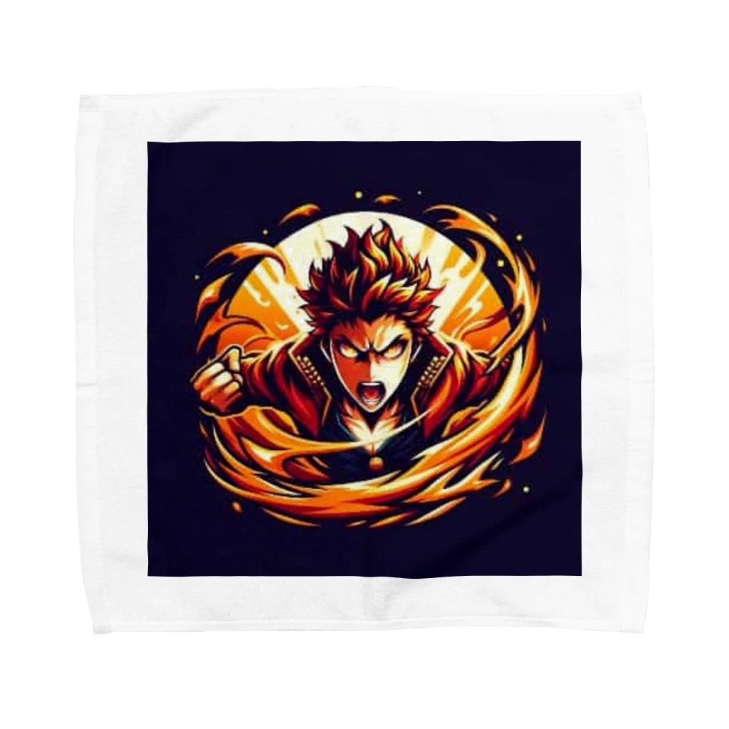 炎のアニメグッズショップの熱血アニメキャラクター オリジナルイラストグッズ Towel Handkerchief