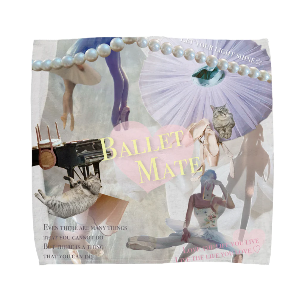 バレエメイトのBM24/25 Love the life Towel Handkerchief