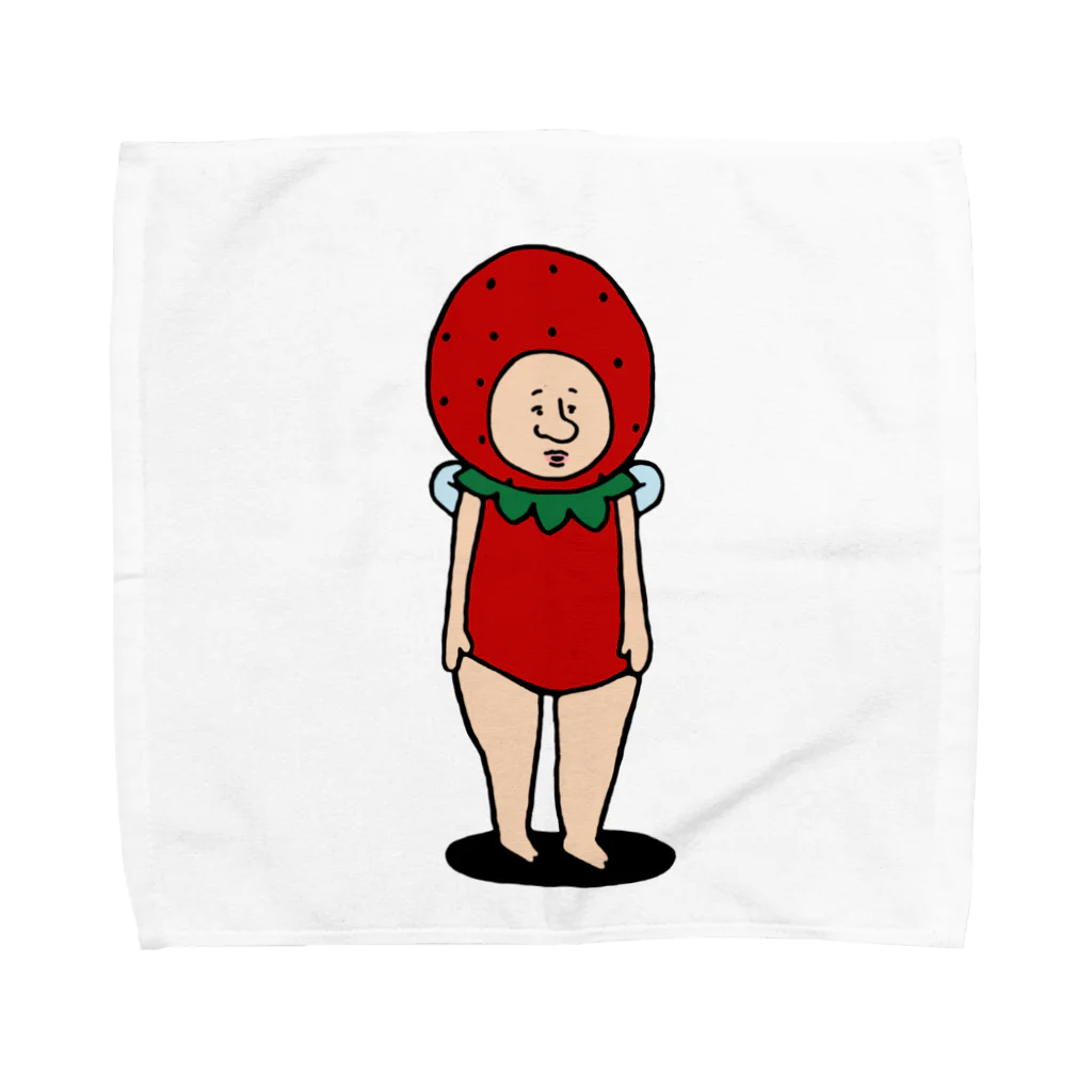 【Yuwiiの店】ゆぅぅぃーのいちごの妖精さん　ひとり Towel Handkerchief