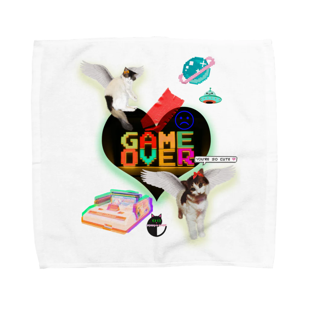 𝙈𝙊𝙈𝙊'𝙨 𝙎𝙝𝙤𝙥 @4毒抜きグッズ製作中のGAME OVER-ハート型 Towel Handkerchief