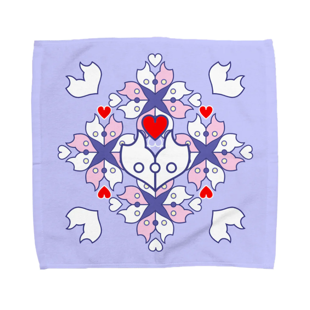 ERIKOERIN ART SHOPの「浪漫花」-ROMANKA-／タオルハンカチ（ラベンダー） Towel Handkerchief