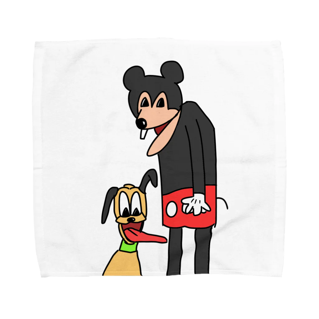 キモいネズミ Towel Handkerchief by mokkoriwansan ∞ SUZURI