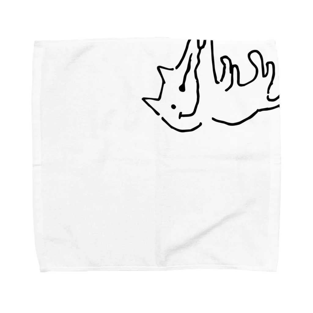 コーラ・コガのねむいねこ Towel Handkerchief
