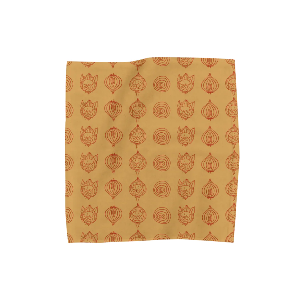 HAPPY_BUHI_LIFEのHAPPY BUHI LIFE ブヒたまねぎ　タオルハンカチ Towel Handkerchief