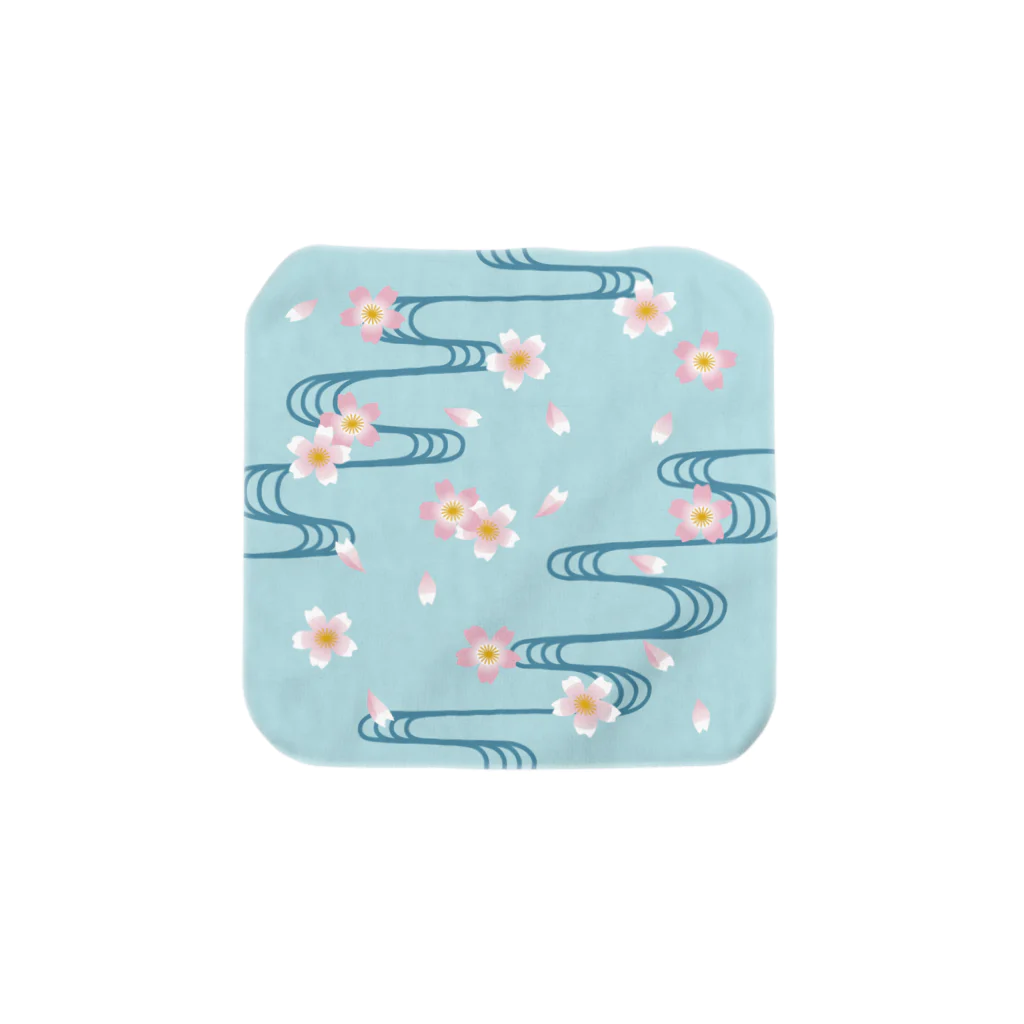 桜-流水文様 Sakura and Running water / Japanese Stencils