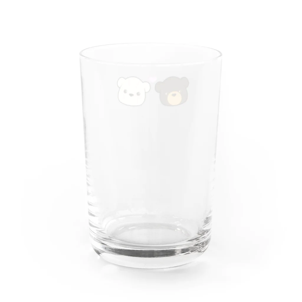 miyokoyuのシロクマくんとクロクマくん Water Glass :back