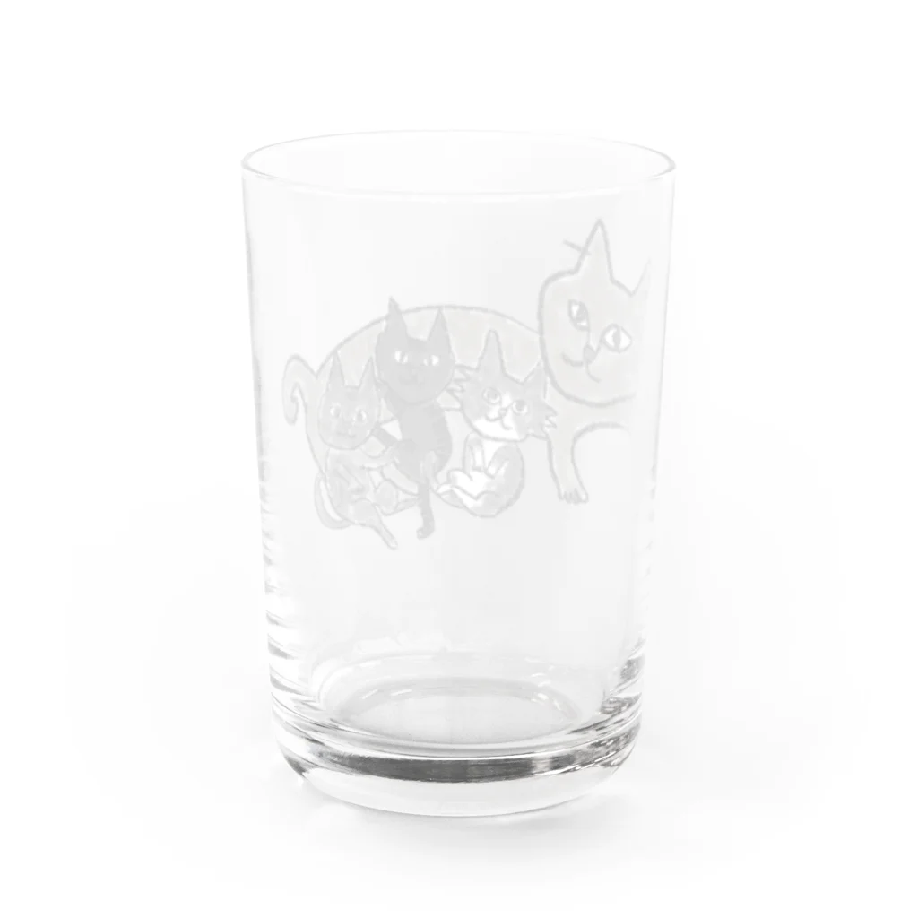 ニャンコ一族のみんないっしょ Water Glass :back