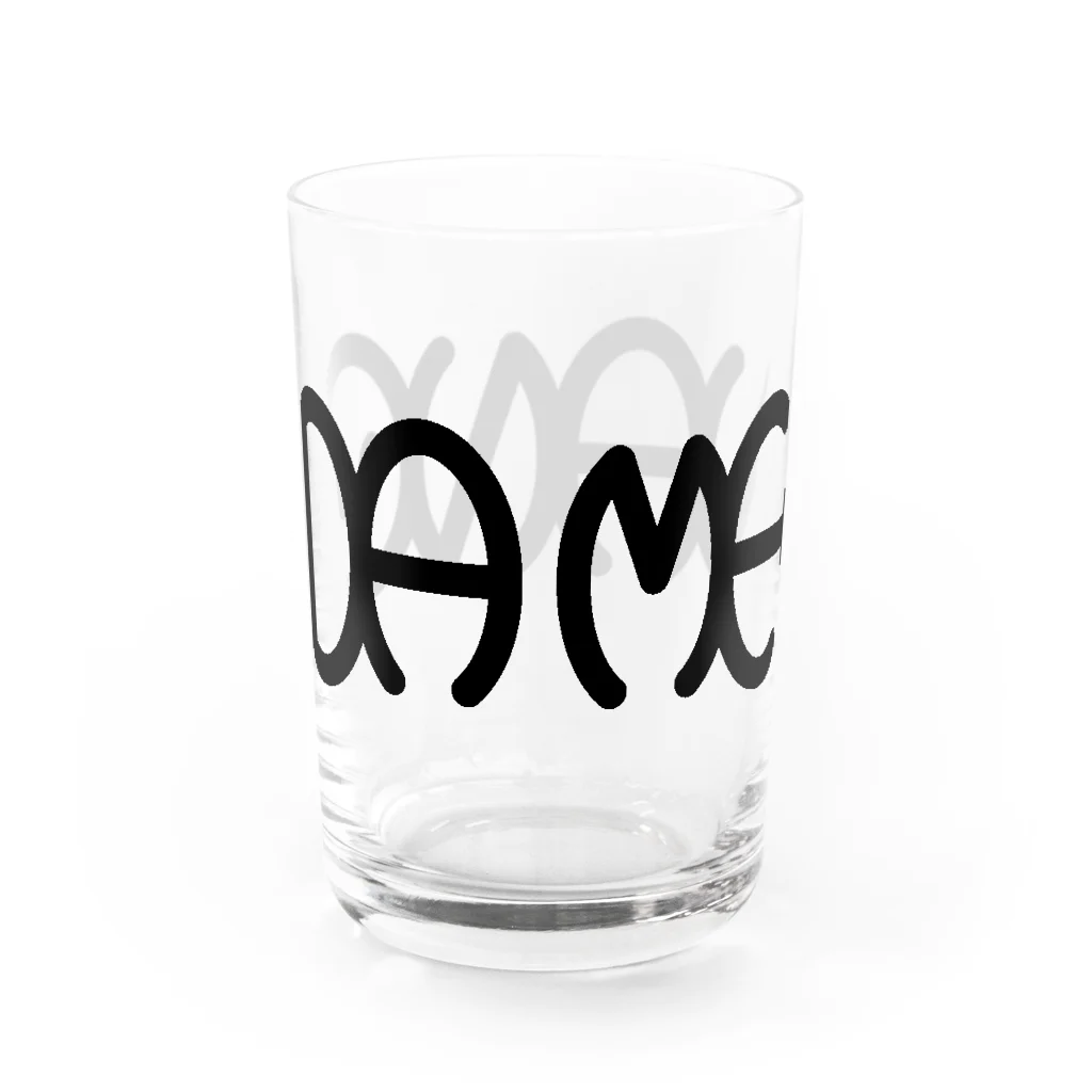 Sorihikiman Goods Shopの「メナノダ」ロゴ Water Glass :back