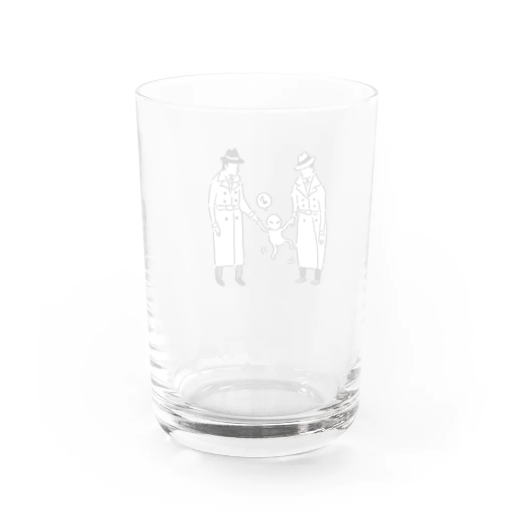 わたなべさんちの捕らえられたのに楽しそうな宇宙人グラス Water Glass :back