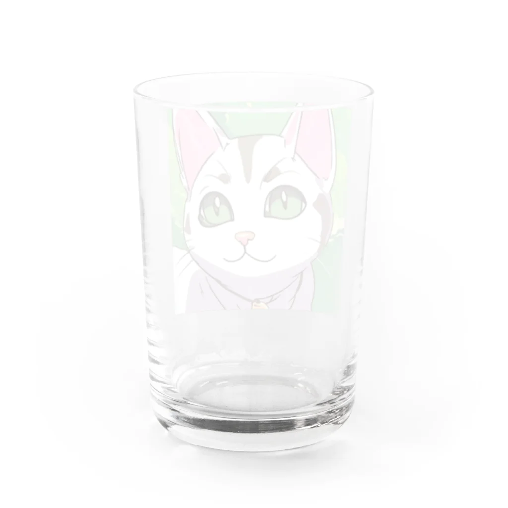flower-iの可愛い猫グッズ Water Glass :back