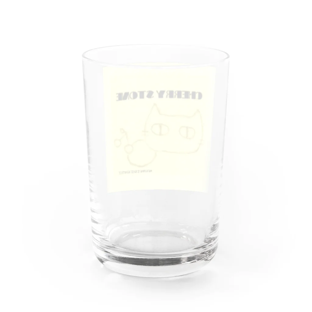 公式　猫目石検定　CHERRYSTONE　　の猫目石 Water Glass :back