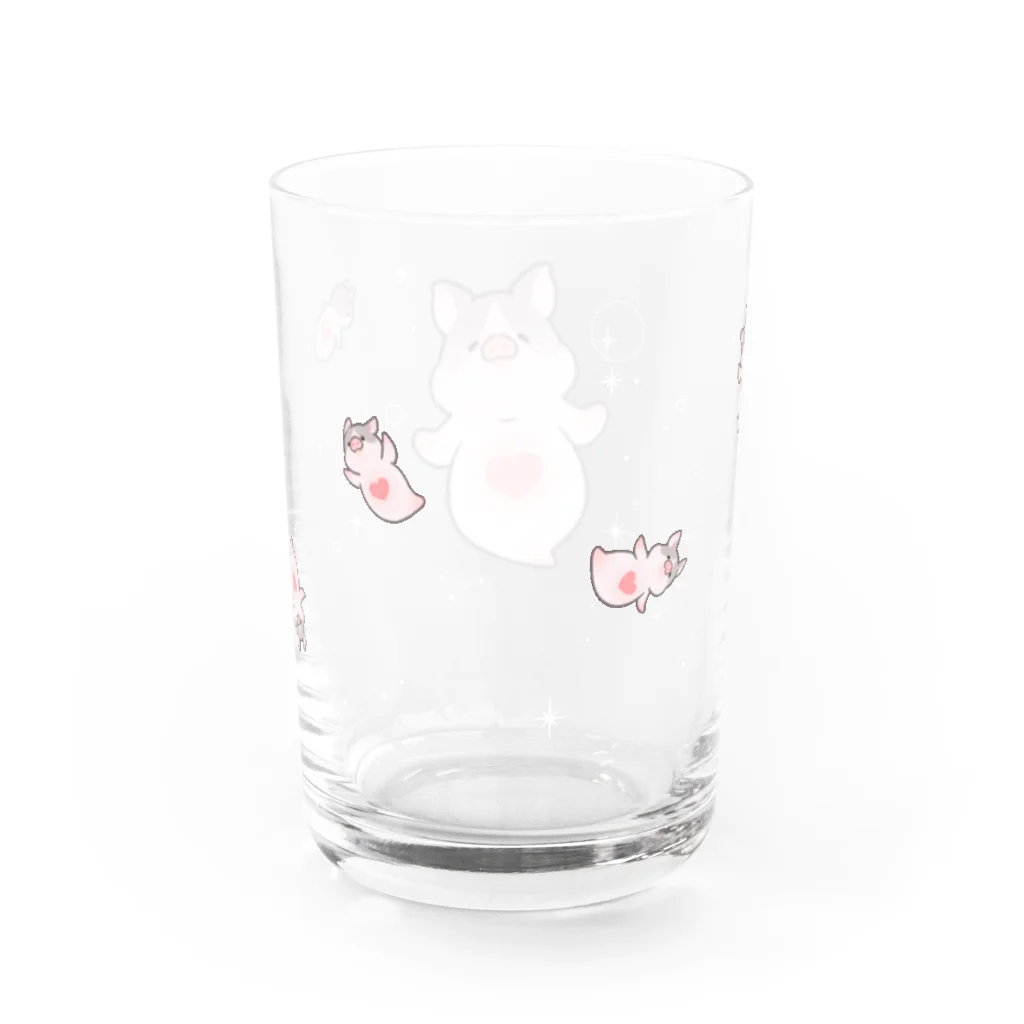 しらたまちゃんSHOPu〜🐽のブタオネ Water Glass :back
