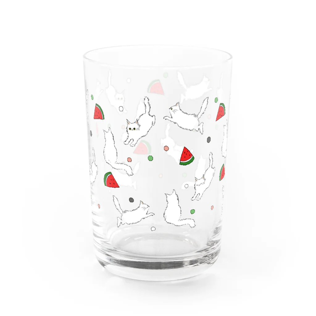 TeamHaneenのNo.7 Karaza and Watermelon（ねことスイカ）<Type C> Water Glass :back